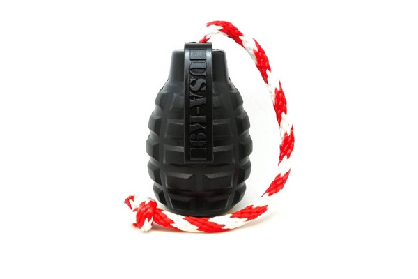 Jouet à Mâcher Distributeur de Friandises Grenade Noir - SODAPUP