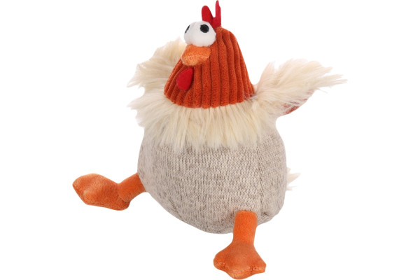 Jouet Peluche Poule Beige - FLAMINGO