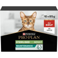 Bouchées en Sauce pour Chats Adultes Stérilisés au Boeuf 10X85g - PURINA PRO PLAN