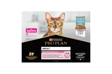 Bouchées Humides pour Chats Adultes 10X85g - PURINA PRO PLAN