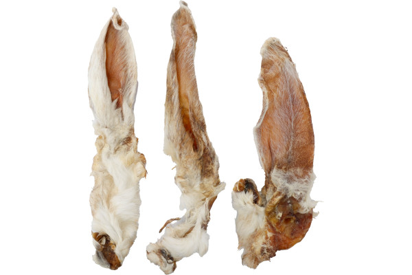 Friandise Naturelle Pour Chien Oreille de Lapin avec Peau (200g) - FLAMINGO